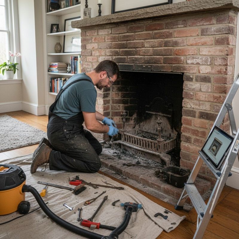 Brick Fireplace Installation
