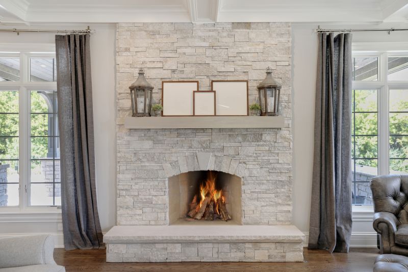 Elegant Stone Fireplace
